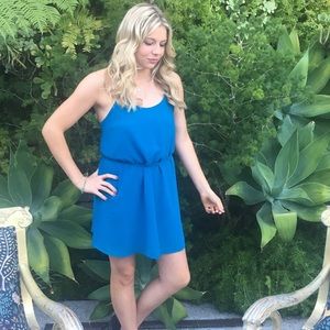Silky blue dress